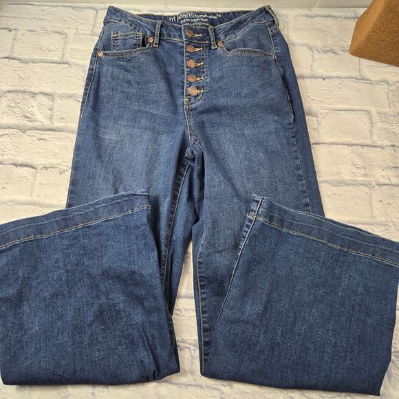 m jeans Maurices Women's Jeans Super Hi-Rise Wide Leg Button Fly size 2 Short - Picture 6 of 16
